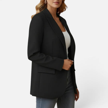 Tailored Single Button Long-Sleeve Blazer – ModClo, view 5