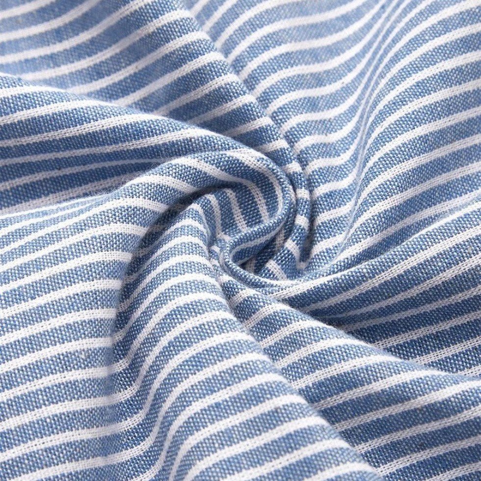 Striped Midi Dress with Button Detail – ModClo, view 4