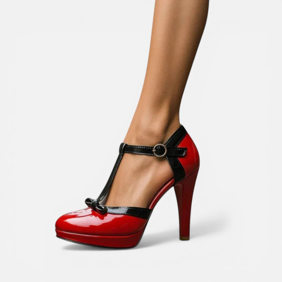 Orthopedic T Strap Classic Heeled Shoes