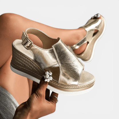 Cut Out Strap Wedge Platform Sandals – ModClo, view 14