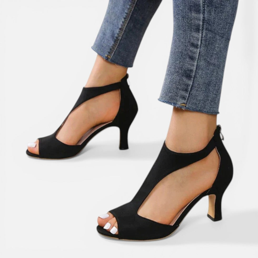 Orthopedic Minimal Strap Heel Sandals