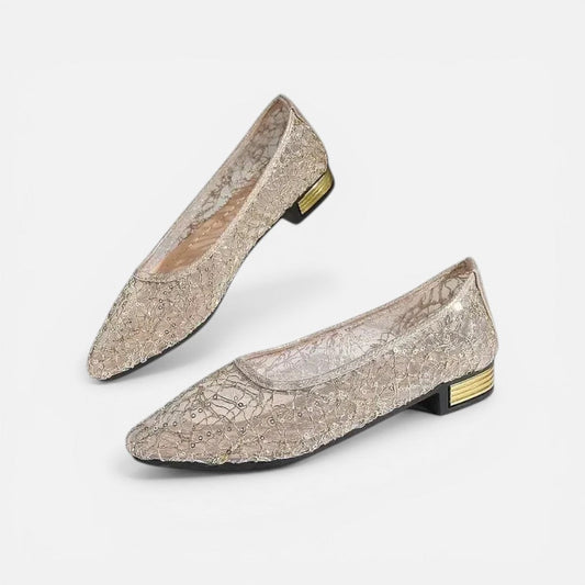 Lace Detail Low Heel Flats – ModClo, view 2