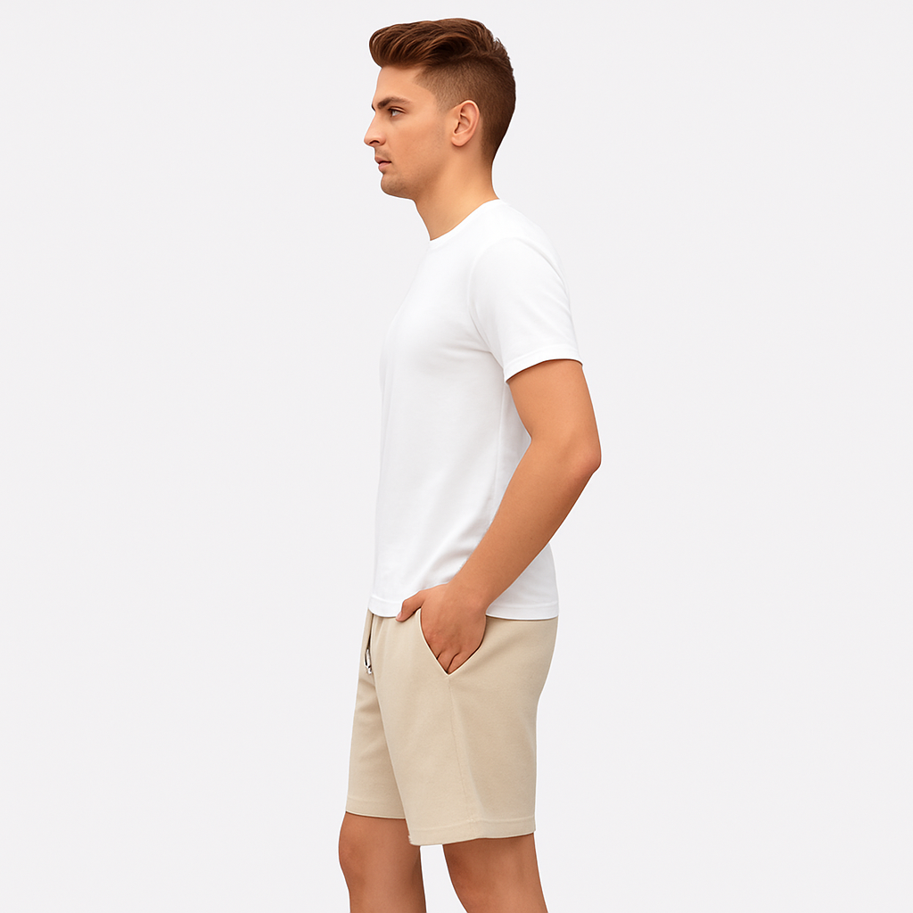 Men's Linen Striped Shorts Summer