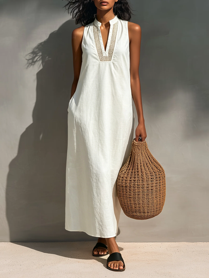 Women's Sleeveless Cut-Out Maxi Dress – ModClo