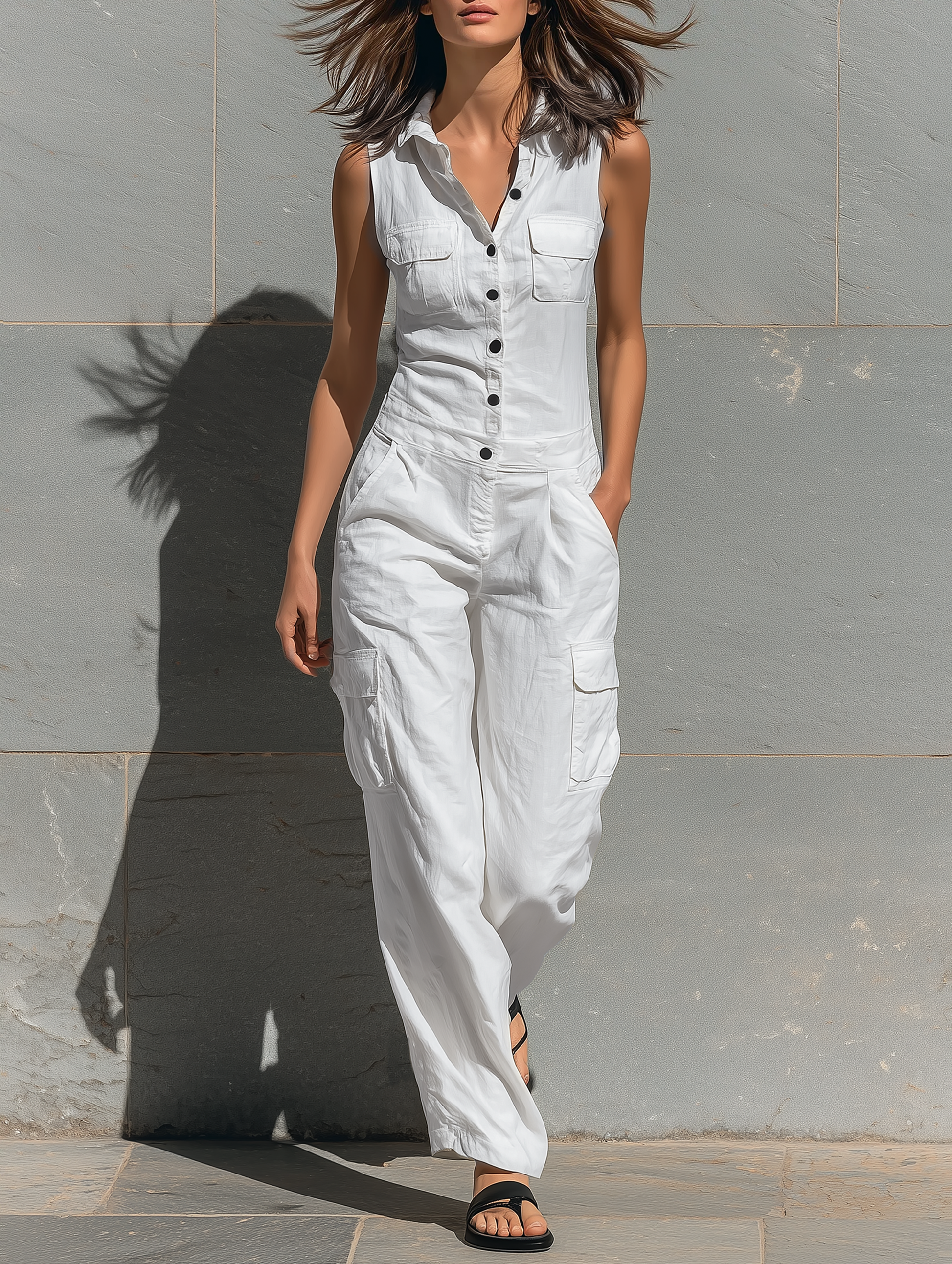 Women's Cotton Sleeveless Jumpsuit – ModClo