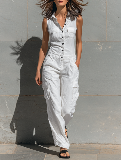 Women's Cotton Sleeveless Jumpsuit – ModClo