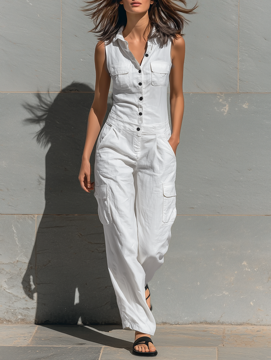 Women's Cotton Sleeveless Jumpsuit – ModClo
