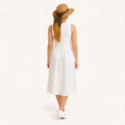 Sun Hat with Bow Wide Brim Beach