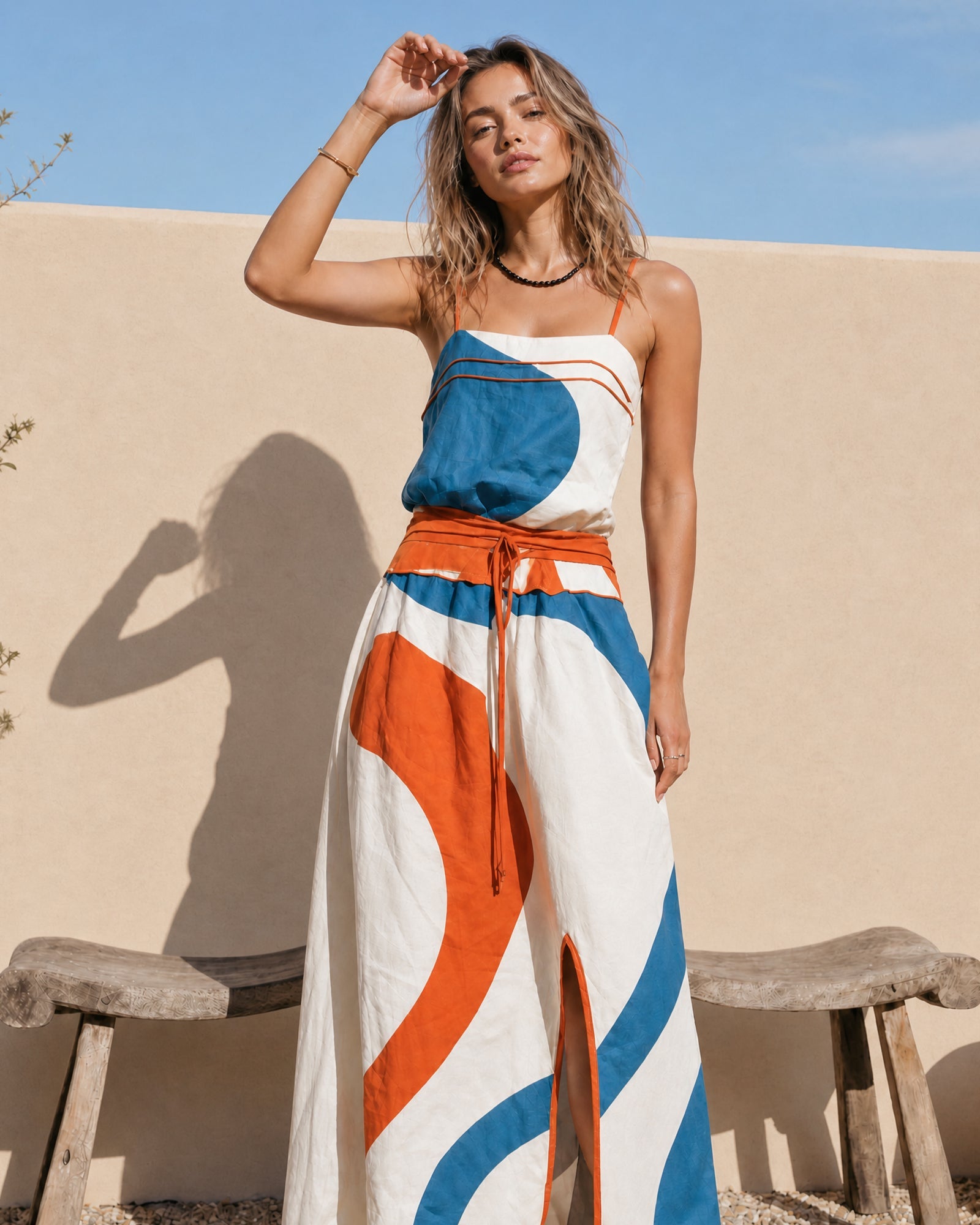 Women's Woven Sleeveless Maxi Dress – ModClo