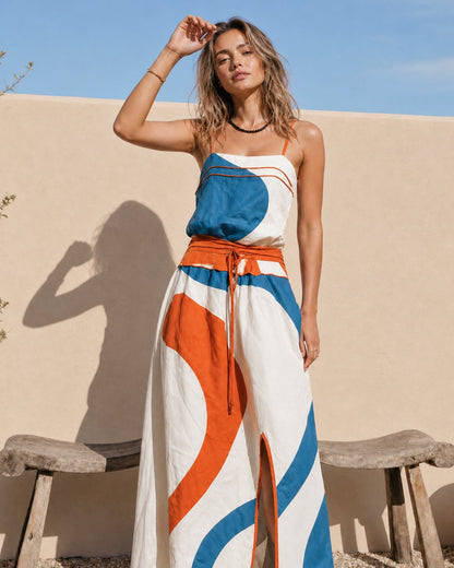 Women's Woven Sleeveless Maxi Dress – ModClo