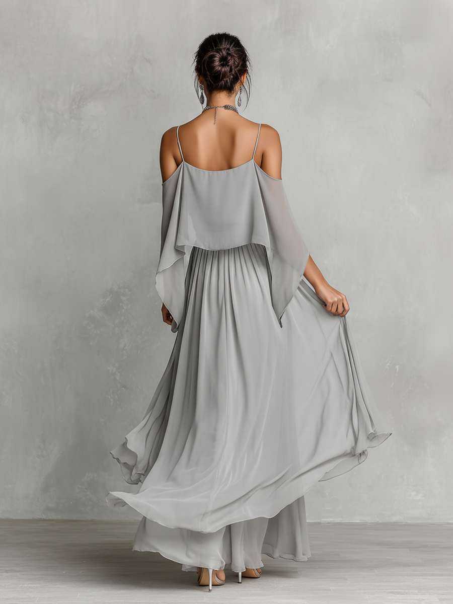Women's Grey Chiffon Set – ModClo
