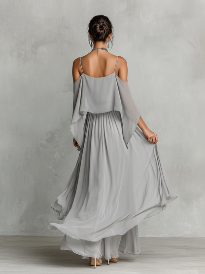 Women's Grey Chiffon Set – ModClo
